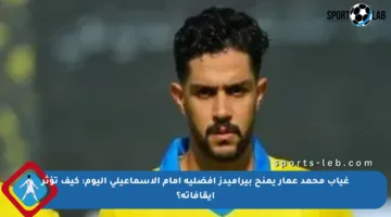 غياب محمد عمار يمنح بيراميدز أفضلية أمام الإسماعيلي اليوم: كيف تؤثر إيقافاته؟